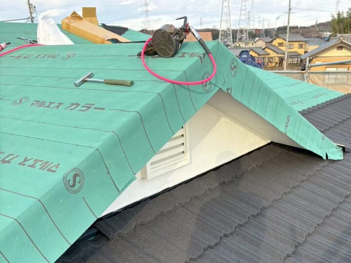 ルーフィング施工