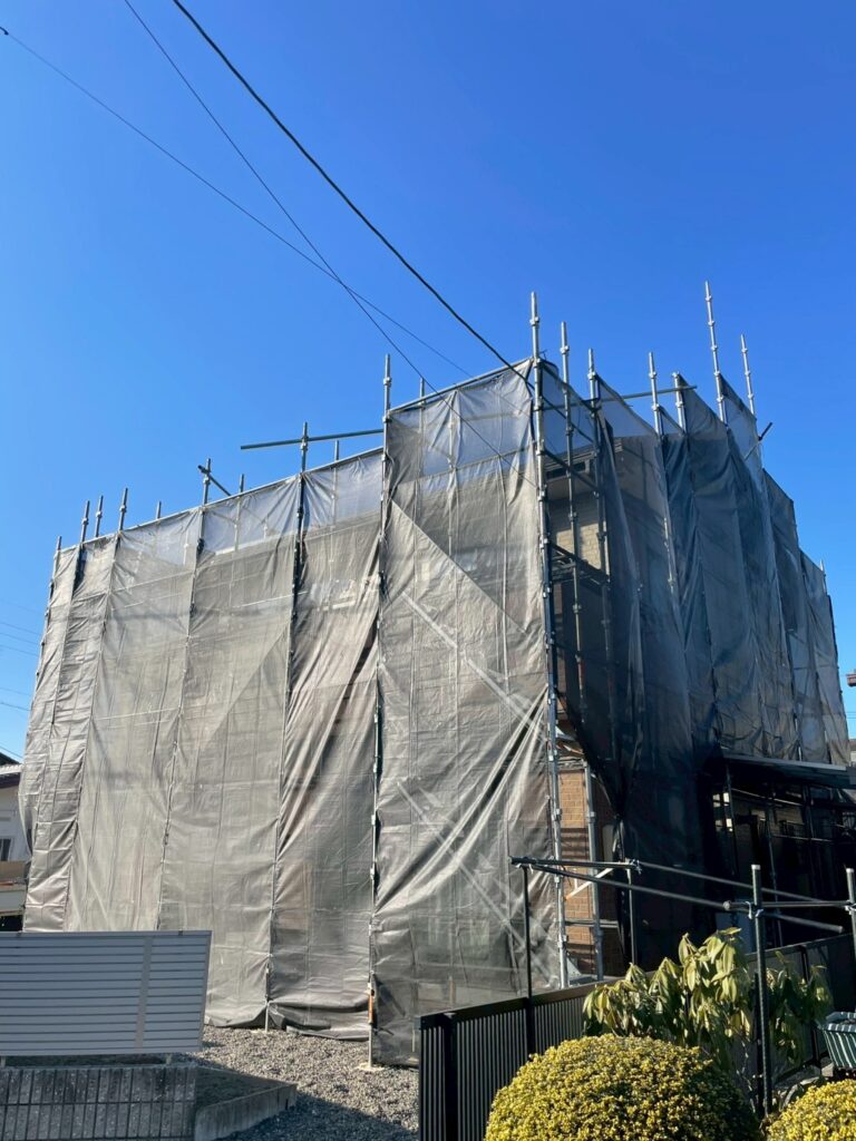 美濃加茂市K様邸　ホームページからのお問い合わせで、延長瑕疵保険を申請中です。2階建て外壁塗装工事着工✨